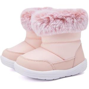 imageBMCiTYBM Baby Snow Boots Boys Girls Winter Infant Shoes AntiSlip 6 9 12 18 24 Months Faux Fur2pink