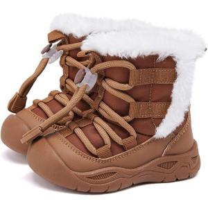 imageBMCiTYBM Baby Snow Boots Boys Girls Winter Infant Shoes AntiSlip 6 9 12 18 24 Months Faux Fur3camel