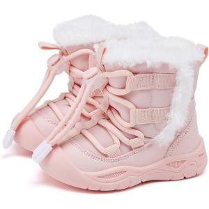 imageBMCiTYBM Baby Snow Boots Boys Girls Winter Infant Shoes AntiSlip 6 9 12 18 24 Months Faux Fur3pink