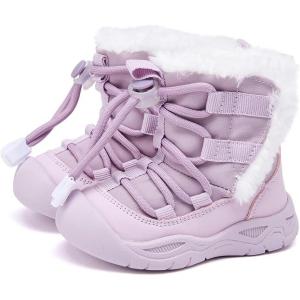 imageBMCiTYBM Baby Snow Boots Boys Girls Winter Infant Shoes AntiSlip 6 9 12 18 24 Months Faux Fur3purple