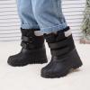 imageBMCiTYBM Toddler Snow Boots Boys Girls Waterproof Winter Boots High Top Outdoor Warm Shoes for Cold Weather ToddlerLittle KidBblack