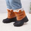 imageBMCiTYBM Toddler Snow Boots Boys Girls Waterproof Winter Boots High Top Outdoor Warm Shoes for Cold Weather ToddlerLittle KidBbrown