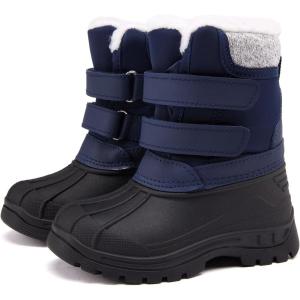 imageBMCiTYBM Toddler Snow Boots Boys Girls Waterproof Winter Boots High Top Outdoor Warm Shoes for Cold Weather ToddlerLittle KidBnavy