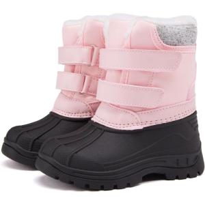imageBMCiTYBM Toddler Snow Boots Boys Girls Waterproof Winter Boots High Top Outdoor Warm Shoes for Cold Weather ToddlerLittle KidBpink