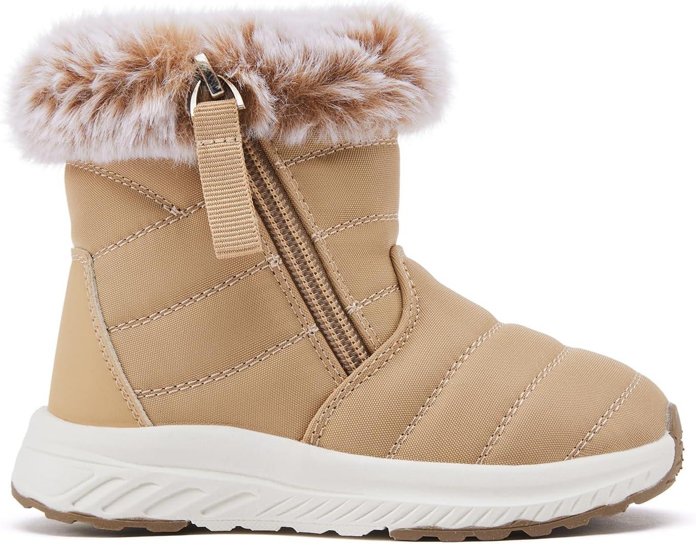 imageBMCiTYBM Toddler Boy Girl Snow Boots Waterproof Winter Warm Boots Nonslip Lightweight Outdoor Walking Shoes for Cold WeatehrBcamel