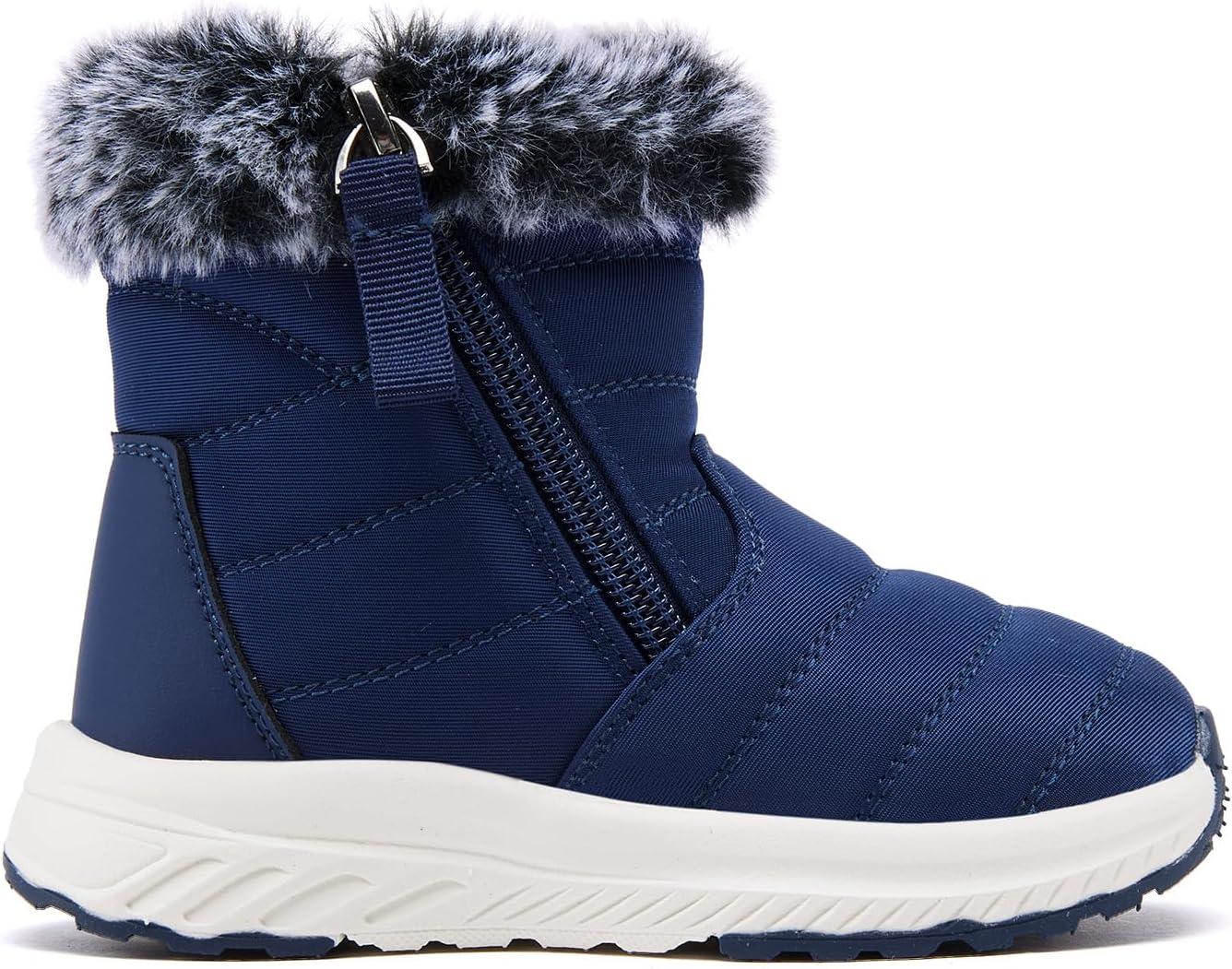 imageBMCiTYBM Toddler Boy Girl Snow Boots Waterproof Winter Warm Boots Nonslip Lightweight Outdoor Walking Shoes for Cold WeatehrBnavy