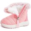 imageBMCiTYBM Toddler Boy Girl Snow Boots Waterproof Winter Warm Boots Nonslip Lightweight Outdoor Walking Shoes for Cold WeatehrBpink