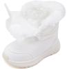 imageBMCiTYBM Toddler Boy Girl Snow Boots Waterproof Winter Warm Boots Nonslip Lightweight Outdoor Walking Shoes for Cold WeatehrCwhite
