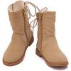 imageBMCiTYBM Toddler Boots Girls Fashion Ridding Booties Mid Calf Side Zipper Shoes for All SeasonsToddlerLittle KidAkhaki