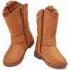 imageBMCiTYBM Toddler Boots Girls Fashion Ridding Booties Mid Calf Side Zipper Shoes for All SeasonsToddlerLittle KidBbrown
