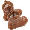 imageBMCiTYBM Toddler Cowboy Cowgirl Boots Boys Girls Western Round Toe Riding Mid Calf Booties for All SeasonsToddlerLittle KidAbrown