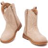 imageBMCiTYBM Toddler Cowboy Cowgirl Boots Boys Girls Western Round Toe Riding Mid Calf Booties for All SeasonsToddlerLittle KidAcamel