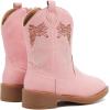 imageBMCiTYBM Toddler Cowgirl Cowboy Boots Boys Girls Square Toe Western Boots Mid Calf Side Zipper Riding Shoes for All SeasonsApink
