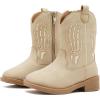 imageBMCiTYBM Toddler Cowgirl Cowboy Boots Boys Girls Square Toe Western Boots Mid Calf Side Zipper Riding Shoes for All SeasonsBcamel
