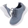 imageBMCiTYBM Toddler Boys Girls Slip On Shoes Comfortable Walking Sneakers Mesh Oxford Casual Dress Shoes School Uniform LoafersAgrey
