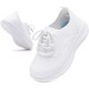 imageBMCiTYBM Toddler Boys Girls Slip On Shoes Comfortable Walking Sneakers Mesh Oxford Casual Dress Shoes School Uniform LoafersAwhite
