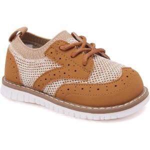 imageBMCiTYBM Toddler Boys Girls Slip On Shoes Comfortable Walking Sneakers Mesh Oxford Casual Dress Shoes School Uniform LoafersBbrown