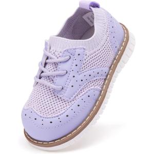 imageBMCiTYBM Toddler Boys Girls Slip On Shoes Comfortable Walking Sneakers Mesh Oxford Casual Dress Shoes School Uniform LoafersBpurple