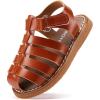 imageBMCiTYBM Baby Boy Girl Closed Toe Sandals Infant Summer First Walking Shoes NonSlip Fisherman Sandals 6 9 12 18 24 MonthsAbrown