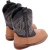 image:imageBMCiTYBM Toddler Cowboy Boots Western Cowgirl Boots Boys Girls Mid Calf Square Toe Riding Walking ShoesAblackBrown