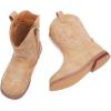image:imageBMCiTYBM Toddler Cowboy Boots Western Cowgirl Boots Boys Girls Mid Calf Square Toe Riding Walking ShoesAcamel