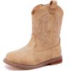 image:imageBMCiTYBM Toddler Cowboy Boots Western Cowgirl Boots Boys Girls Mid Calf Square Toe Riding Walking ShoesAcamel