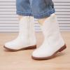 image:imageBMCiTYBM Toddler Cowboy Boots Western Cowgirl Boots Boys Girls Mid Calf Square Toe Riding Walking ShoesAwhite