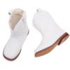 image:imageBMCiTYBM Toddler Cowboy Boots Western Cowgirl Boots Boys Girls Mid Calf Square Toe Riding Walking ShoesAwhite