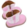 image:imageBMCiTYBM Baby Cowboy Cowgirl Boots Infant Western Boots Toddler Boys Girls Round Toe Riding Mid Calf Boots All Seasons for 6 9 12 18 24 MonthsA2pink