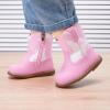 image:imageBMCiTYBM Baby Cowboy Cowgirl Boots Infant Western Boots Toddler Boys Girls Round Toe Riding Mid Calf Boots All Seasons for 6 9 12 18 24 MonthsA2pink