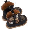 image:imageBMCiTYBM Baby Cowboy Cowgirl Boots Infant Western Shoes Boys Girls Round Toe Boots All Seasons 624 MonthsAblack