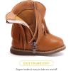 image:imageBMCiTYBM Baby Cowboy Cowgirl Boots Infant Western Shoes Boys Girls Round Toe Boots All Seasons 624 MonthsTasselscamel