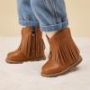 image:imageBMCiTYBM Baby Cowboy Cowgirl Boots Infant Western Shoes Boys Girls Round Toe Boots All Seasons 624 MonthsTasselscamel