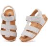 image:imageBMCiTYBM Toddler Boys Girls Sandals Open Toe Arch Support Slides Adjustable Straps Cork Footbed Slippers for Indoor Outdoor1grey