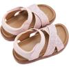 image:imageBMCiTYBM Toddler Boys Girls Sandals Open Toe Arch Support Slides Adjustable Straps Cork Footbed Slippers for Indoor Outdoor31pink