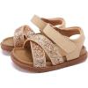 image:imageBMCiTYBM Toddler Boys Girls Sandals Open Toe Arch Support Slides Adjustable Straps Cork Footbed Slippers for Indoor Outdoor3glod