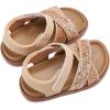image:imageBMCiTYBM Toddler Boys Girls Sandals Open Toe Arch Support Slides Adjustable Straps Cork Footbed Slippers for Indoor Outdoor3glod