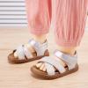 image:imageBMCiTYBM Toddler Boys Girls Sandals Open Toe Arch Support Slides Adjustable Straps Cork Footbed Slippers for Indoor Outdoor3silver