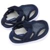 image:imageBMCiTYBM Toddler Boys Girls Sandals Open Toe Arch Support Slides Adjustable Straps Cork Footbed Slippers for Indoor OutdoorMeshnavy