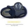 image:imageBMCiTYBM Toddler Boys Girls Sandals Open Toe Arch Support Slides Adjustable Straps Cork Footbed Slippers for Indoor OutdoorMeshnavy
