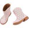 image:imageBMCiTYBM Toddler Cowboy Boots Western Cowgirl Boots Boys Girls Mid Calf Square Toe Riding Walking Shoes1pink