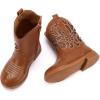 image:imageBMCiTYBM Toddler Cowboy Boots Western Cowgirl Boots Boys Girls Mid Calf Square Toe Riding Walking Shoes2camel