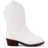 image:imageBMCiTYBM Toddler Cowboy Boots Western Cowgirl Boots Boys Girls Mid Calf Square Toe Riding Walking ShoesAllwhite
