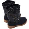 image:imageBMCiTYBM Toddler Cowboy Boots Western Cowgirl Boots Boys Girls Mid Calf Square Toe Riding Walking ShoesCblack