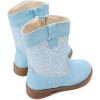 image:imageBMCiTYBM Toddler Cowboy Boots Western Cowgirl Boots Boys Girls Mid Calf Square Toe Riding Walking ShoesCblue