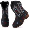 image:imageBMCiTYBM Toddler Cowboy Boots Western Cowgirl Boots Boys Girls Mid Calf Square Toe Riding Walking ShoesMultiblack