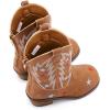 image:imageBMCiTYBM Toddler Cowboy Boots Western Cowgirl Boots Boys Girls Mid Calf Square Toe Riding Walking ShoesMultibrown