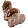 image:imageBMCiTYBM Toddler Cowboy Boots Western Cowgirl Boots Boys Girls Mid Calf Square Toe Riding Walking ShoesMulticamel