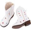 image:imageBMCiTYBM Toddler Cowboy Boots Western Cowgirl Boots Boys Girls Mid Calf Square Toe Riding Walking ShoesMultiwhite
