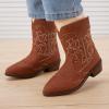 image:imageBMCiTYBM Toddler Cowboy Boots Western Cowgirl Boots Boys Girls Mid Calf Square Toe Riding Walking ShoesPointybrown